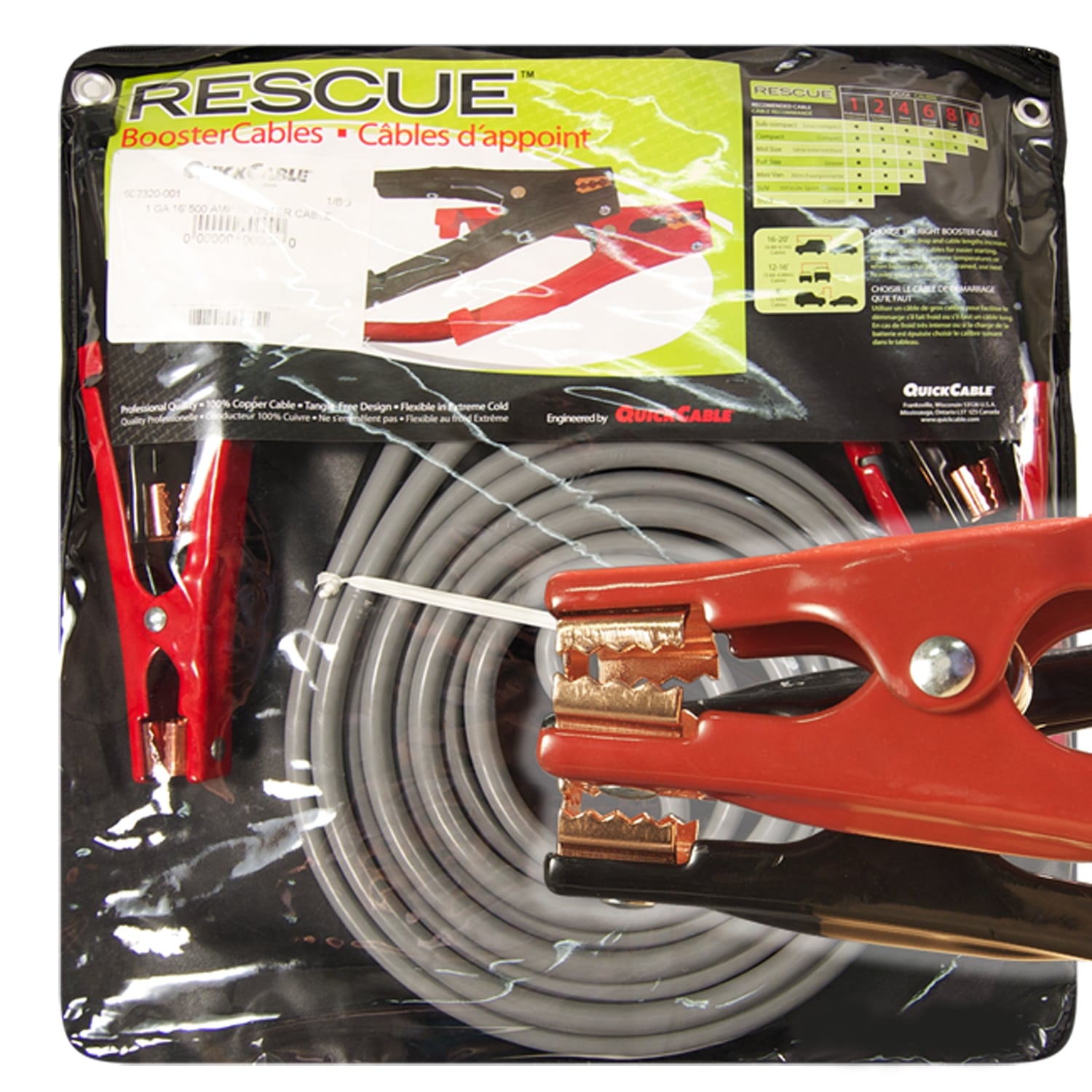 602310-001  Rescue Booster Automotive 12 Foot 1 Gauge Jumper Cables